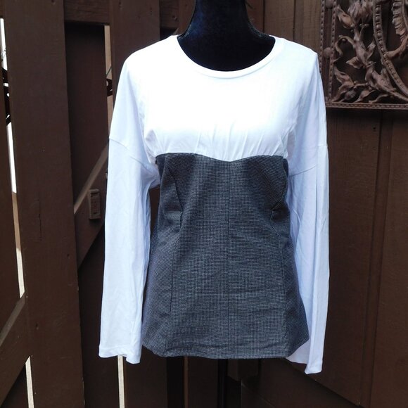 Anthropologie XL 1/2 Te-Shirt 1/2 Bustier Blouse NWT - Picture 2 of 5